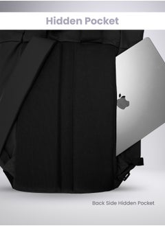 PARAJOHN Rolltop Rucksack/Backpack - Waterproof Backpack For Women and Men - Rucksack For Travel and Work (Black)  - Image 5