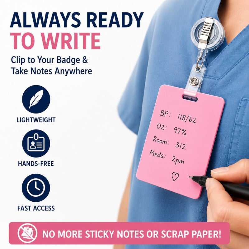 Erasable Sticky Notes 8*5*0.2Cm Effortless Reuse Badge Sticky Notes - Game Changer For Organization Dry Erase Notes For Office Workstations, School Planners And Classrooms - Image 3