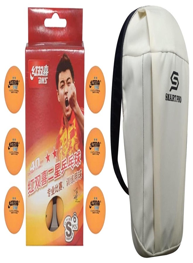 DHS TT Ball S-S1840BY 2 Star Y Supermarket (6 Pcs Box) 60 PCS with Smart PRO TT Special Cover Speed Beige - Image 2
