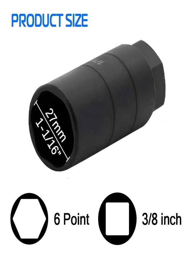A ABIGAIL Oil Pressure Switch Socket 3/8" Drive or 1 1/8" hex Fits 1 1/16" Switches Up to 2 5/8" Long Oil Pressure Switches Oil Pressure Sending Socket - Image 2