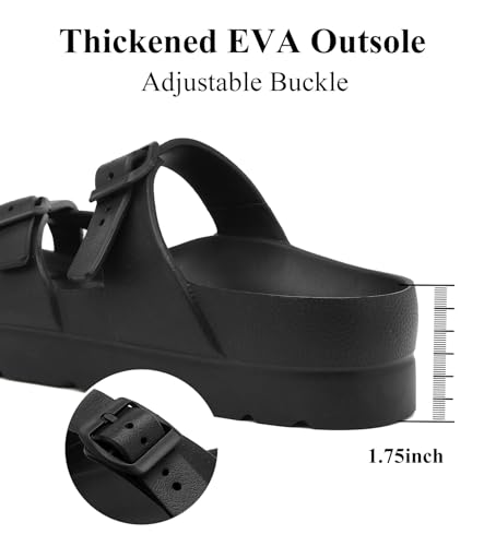 Haifago Women's Platform Sandals with Arch Support, Adjustable Strap Toe Loop Slides, Beach Summer Essential Flip Flops Comfortable Lightweight - Image 4