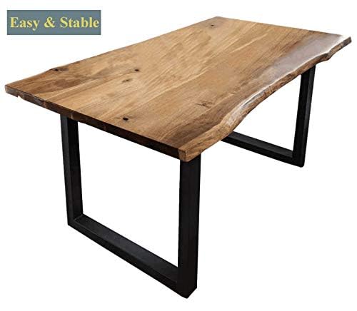Ventuos Metal Table Legs 28 Inch Metal Coffee Table Legs Heavy Duty Square Tube Iron Desk Legs Industrial Furniture LegsBench LegsSet of 2 28 Height 18 WideOnly Legs Without Board Black - Image 4