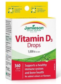 Jamieson Vitamin D3 1,000 IU Droplets, 11.4 mL, 360 droplets