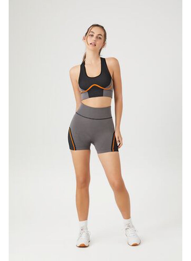 FOREVER 21 شورت راكبي الدراجات النارية النشط بدون درزات بألوان متعددة - Image 5