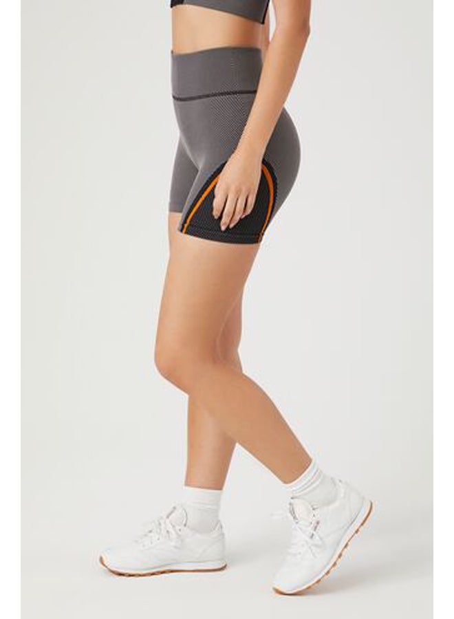 FOREVER 21 شورت راكبي الدراجات النارية النشط بدون درزات بألوان متعددة - Image 3