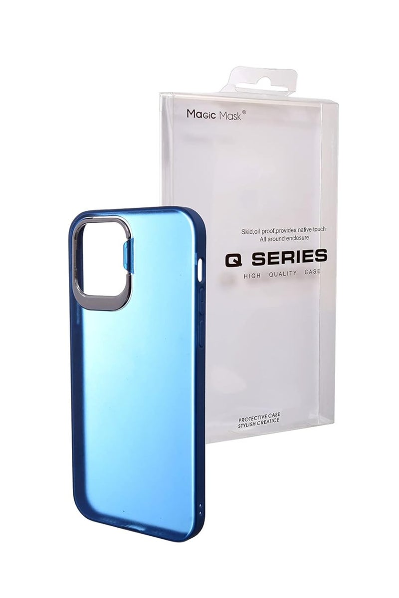 ماجيك ماسك جراب Magic Mask ظهر لموبايل iPhone 12 / 12 Pro – أزرق وفضي | حماية ضد الصدمات | تصميم نحيف مقاوم للخدوش - Image 1