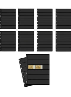 Stamp Pages for Stamp Album Binder, 10 Sheet (20 Page) 6 Rows, Banknote Collection Book Coin Book, Coin Collection Book, Stamp Book Paper Pages for Stamp Collectors, Professional Pack (6 Rows)