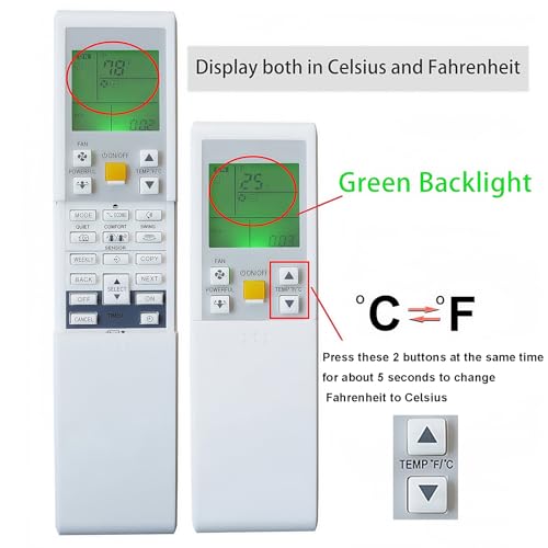 Kassionel Universal Replacement Remote Control Compatible for Daikin ARC452A8 ARC452A9 ARC452A10 ARC452A11 ARC452A12 ARC452A13 ARC452A14 Air Conditioner - Image 2