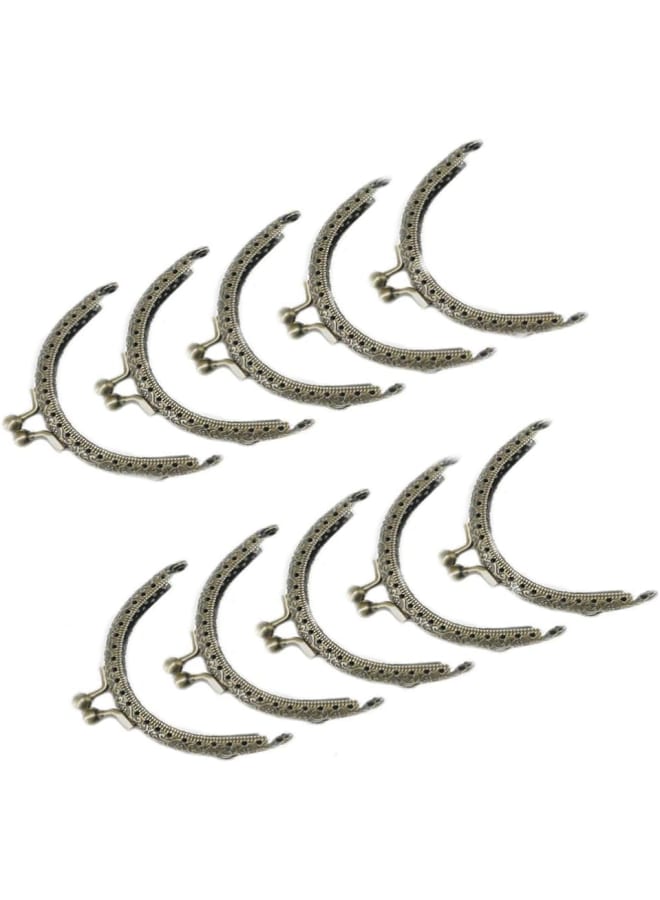 Bag Purse 8.5 cm 10 Pieces Metal Structure Lock Kiss Clasp for Purse Making DIY (Bronze)  - Image 5