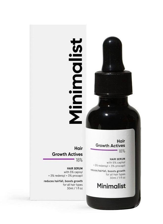 MINIMALIST - مصل كثافة الشعر Hair Density Actives 18% | مع Procapil وCapixyl وRedensyl وAnagain وBaicapil للتحكم في تساقط الشعر ونموه للرجال والنساء | 30 مل - Image 1