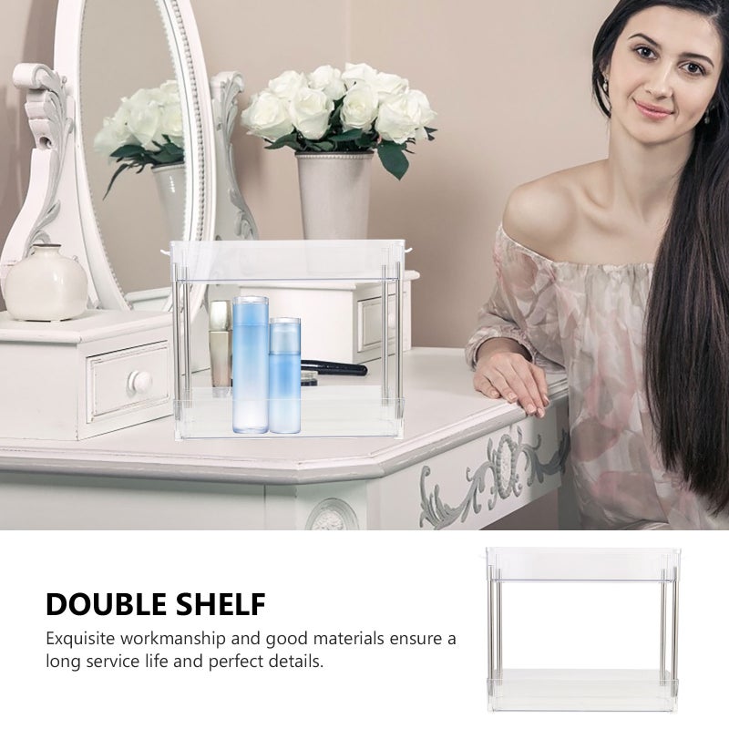 Double Layer Storage Rack Desktop Bathroom Storage Stand Home Supply - Image 5