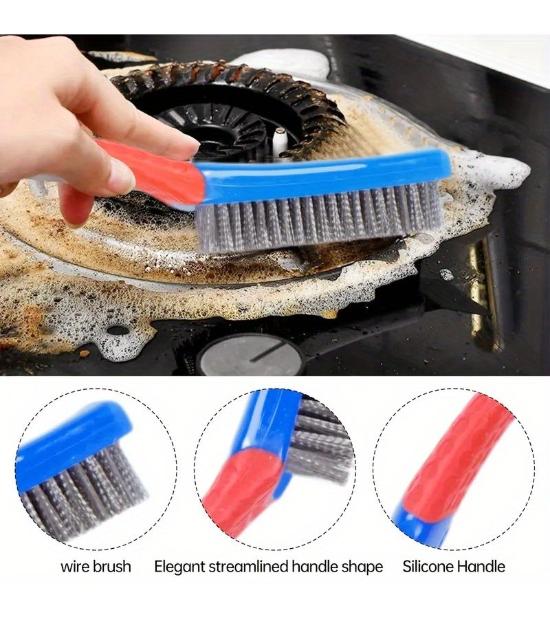New Upgraded Version 3 Piece Wire Brushes Set Plastic Handle Rust Remover Cleaner - Image 2