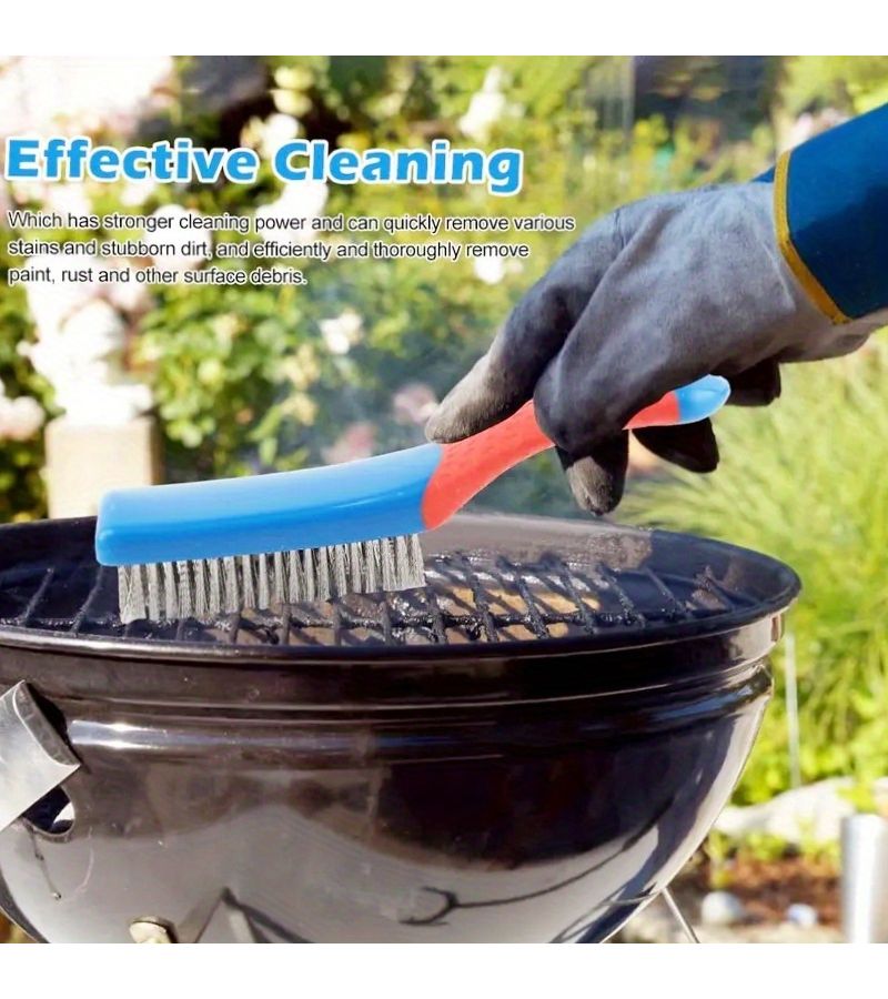 New Upgraded Version 3 Piece Wire Brushes Set Plastic Handle Rust Remover Cleaner - Image 5