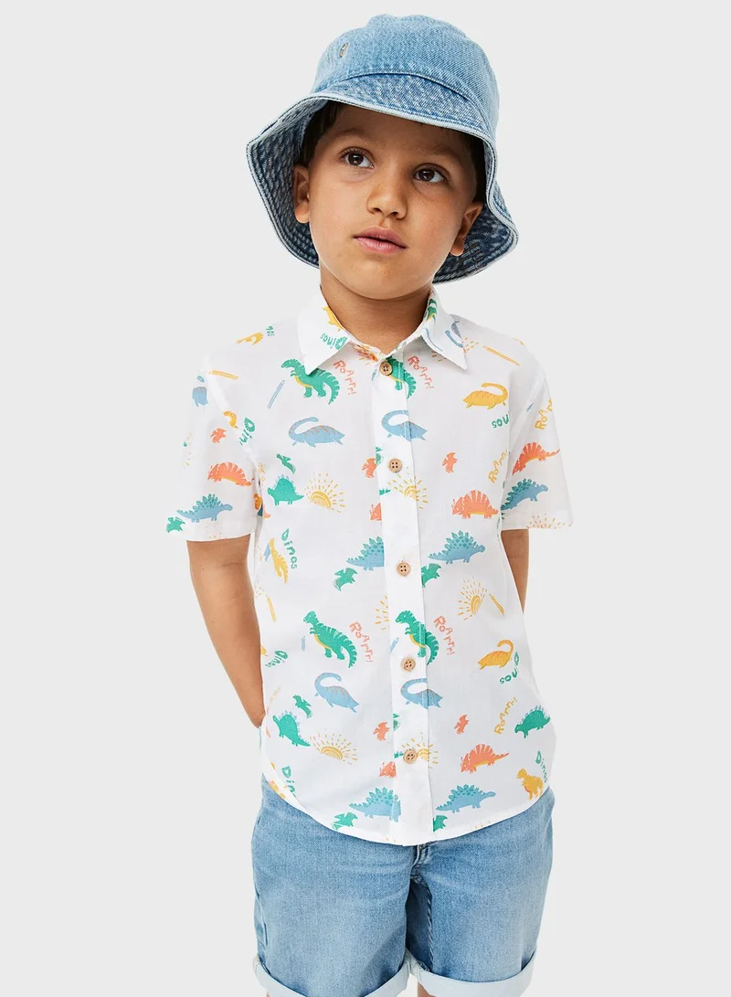 H&M Kids Short-Sleeved Cotton Shirt