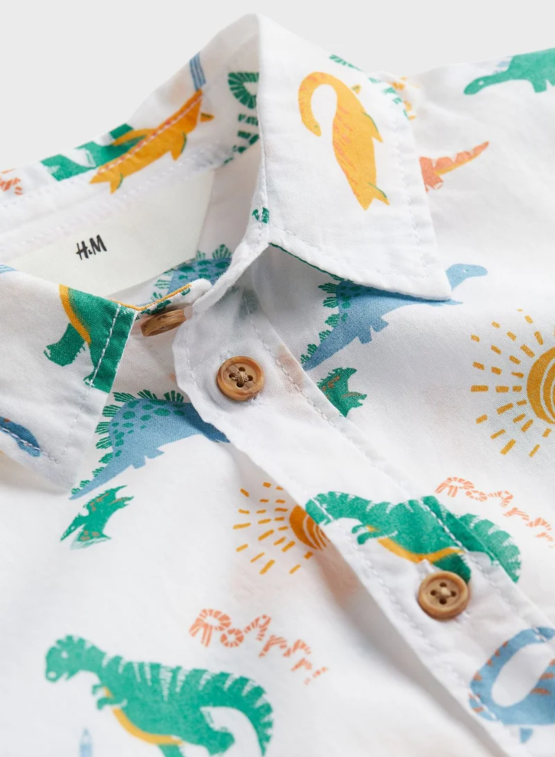 H&M Kids Short-Sleeved Cotton Shirt