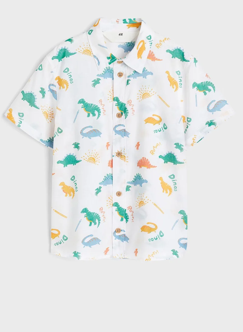 H&M Kids Short-Sleeved Cotton Shirt