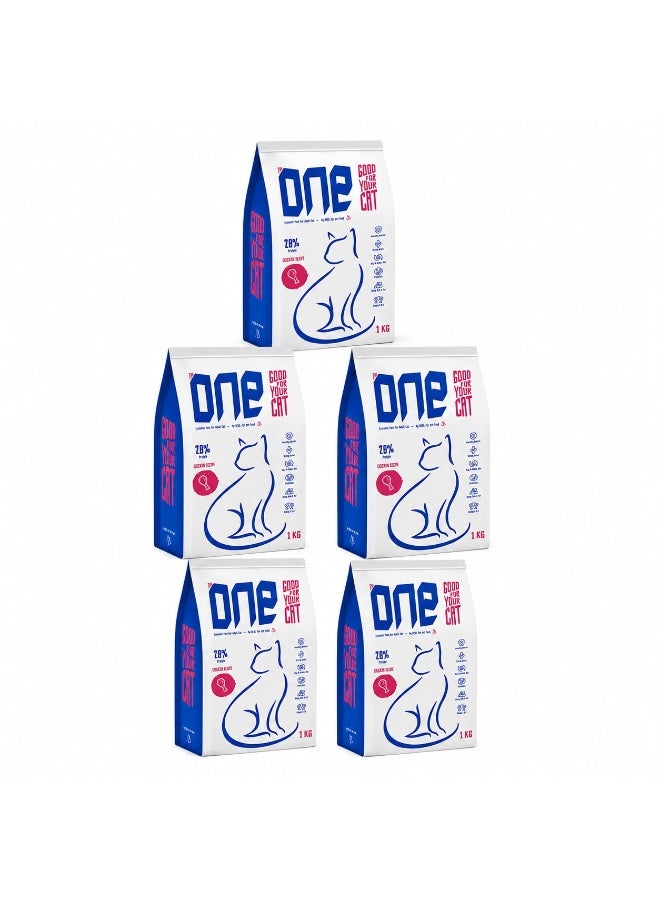 The one for cats 5 x 1kg bags