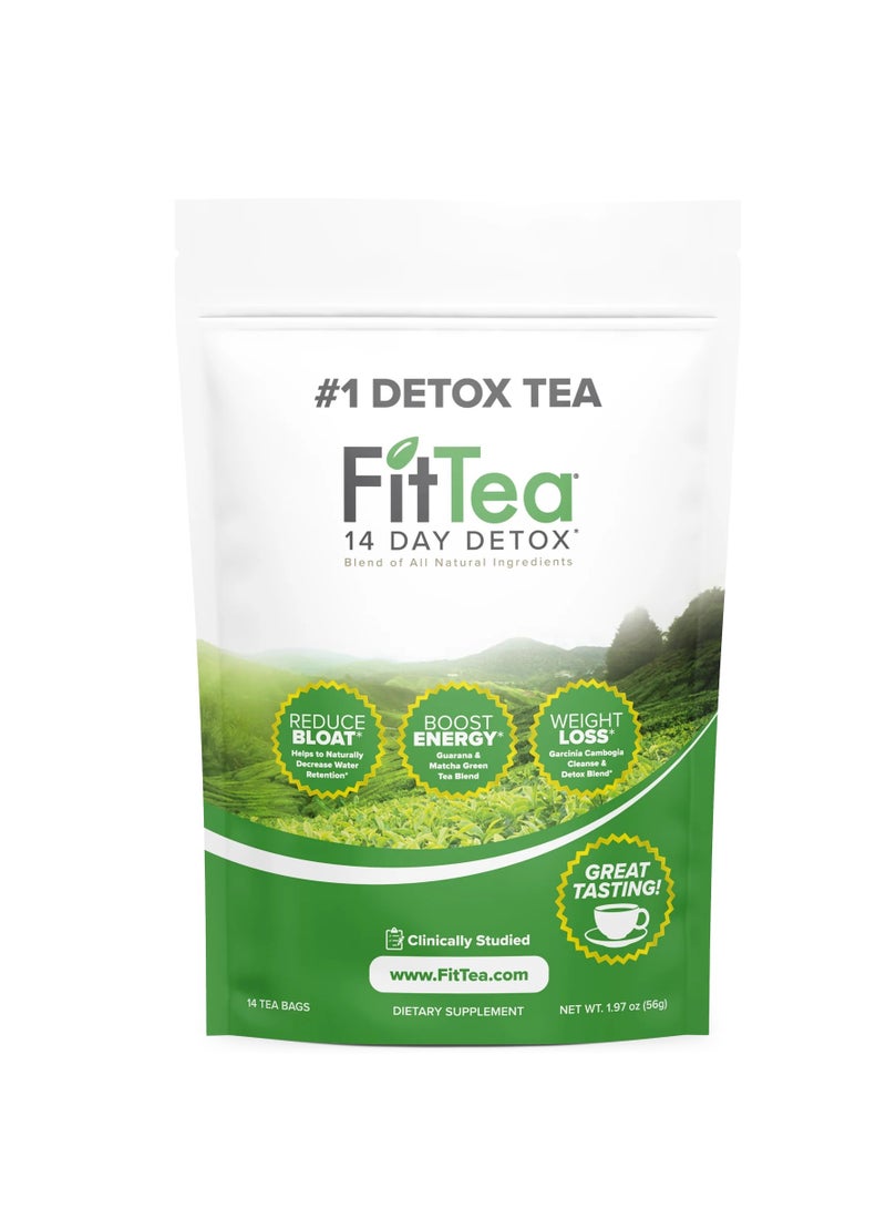 FitTea 14 Day Detox 56g 14 Tea Bags 1.97 oz - Image 1
