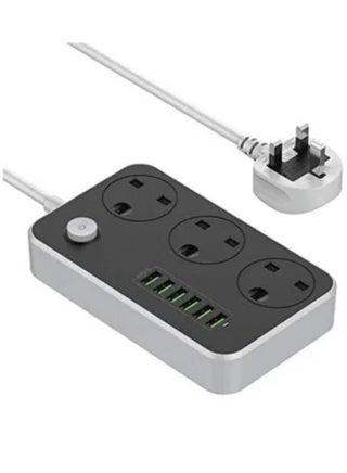Electric Extension Power Socket, Anti-static power socket (6 USB PORT + 3 UK PLUG) 3.4A, Extension Cord (3 Meters Length) - pzsku/Z428B708A938083FFEE94Z/45/1747414441/8d68f7ad-a2e2-4a90-8bf0-0fb8ed3637c3