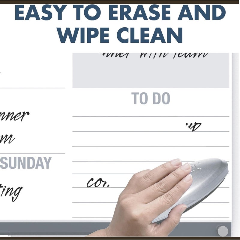 Quartet Glass Whiteboard Magnetic Dry Erase Board 11 x 17 with Customizable Templates White Dry Erase Surface Infinity GI1117 - Image 2