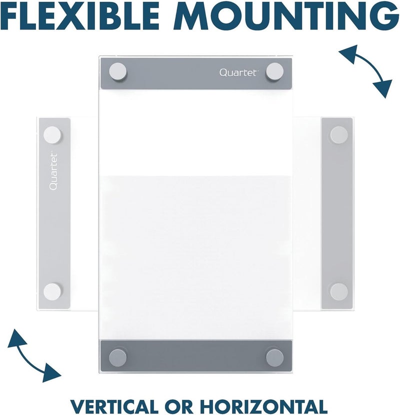 Quartet Glass Whiteboard Magnetic Dry Erase Board 11 x 17 with Customizable Templates White Dry Erase Surface Infinity GI1117 - Image 5