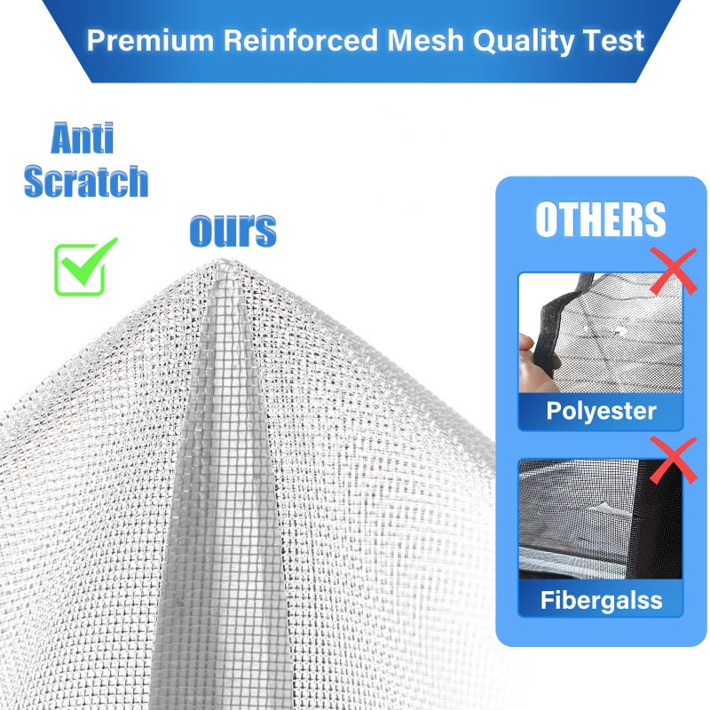 LONGEAS Magnetic Screen Door Upgraded PET Mesh Stronger Than Fiberglass and Polyester,Hands Free,Keeps Bugs Out,Pet & Kid Friendly,Suitable for Sliding Door,Large Patio Door and French Door-72''x80'' - Image 4