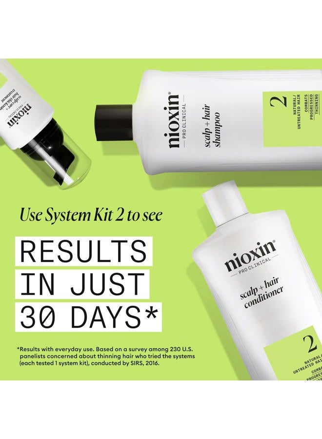 Nioxin System 2 Scalp + Hair Thickening Conditioner | For Natural Hair with Progressed Thinning | Boost Hair Density with Niacinamide & Biotin | 16.9 Fl Oz - Image 5
