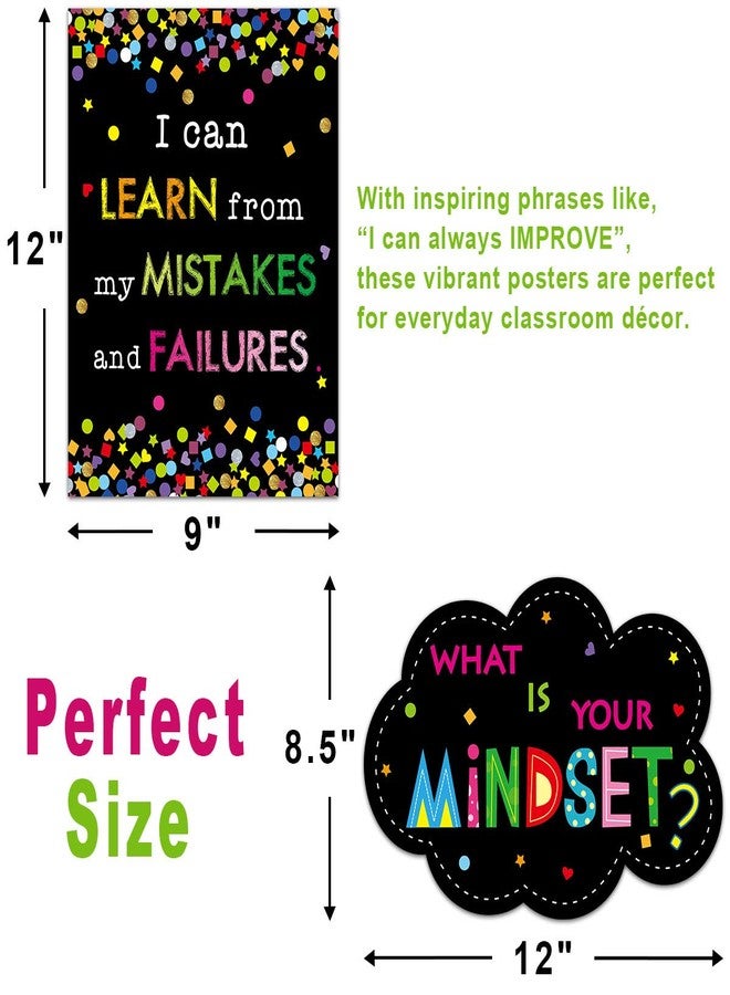 Ceiba Tree Growth Mindset Posters Classroom Bulletin Board Inspirational Poster Motivational Signs Positive Sayings What is Your Mindset for Chalkboard Whiteboard School Classroom Office Decorations - Image 2