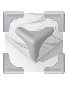 Excefore Soft Baby Proofing Edge and Corner Guards 100% Silicone Corner Protector Baby High Resistant Adhesive Gel Baby Corner Protector for Fireplace Table Stair Cabinet (Grey 6 Pieces Triangle)  - Image 1