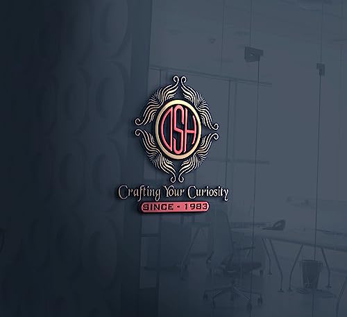DSH جرس دSH النحاسي النقي مع سلسلة مجموعة من 2، لجهاز المعبد الزخرفي المنزلي (أحمر) - Image 5