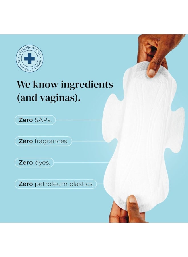 Mooncup Heavy / Night Flow Ultra Soft Organic Cotton Pads With Wings Extra Long 10 Pads - Image 3