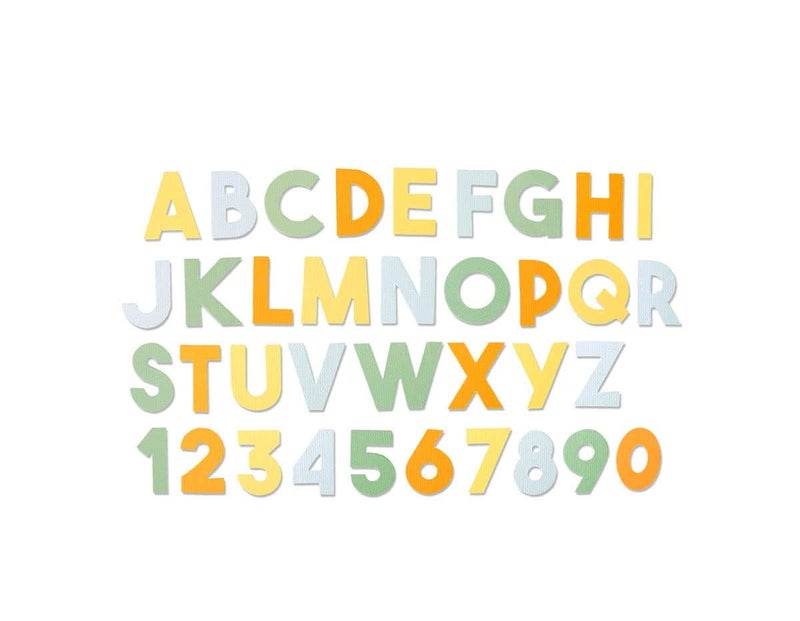 Sizzix Bigz XL Die Chunky Alphabet by Emily Tootle, Multicolor