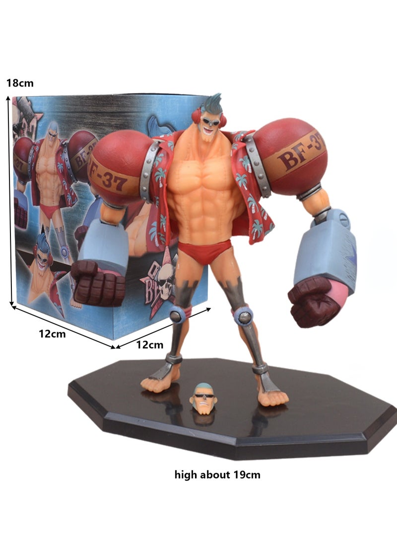 Boxed Franky Straw Hat Pirates Statue Franky Transformer Anime Model Ornaments  - Image 2