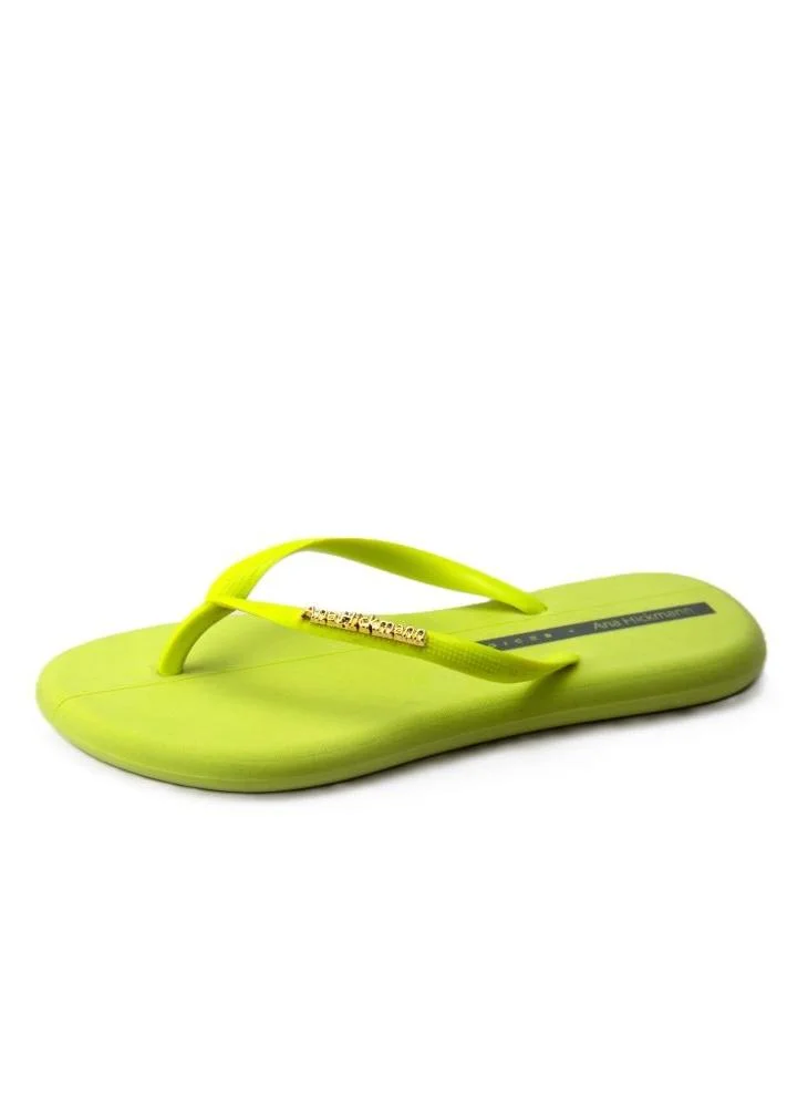 Voices Boat Women'S Flip Flops With Matching Brand Design Strap - Yellow