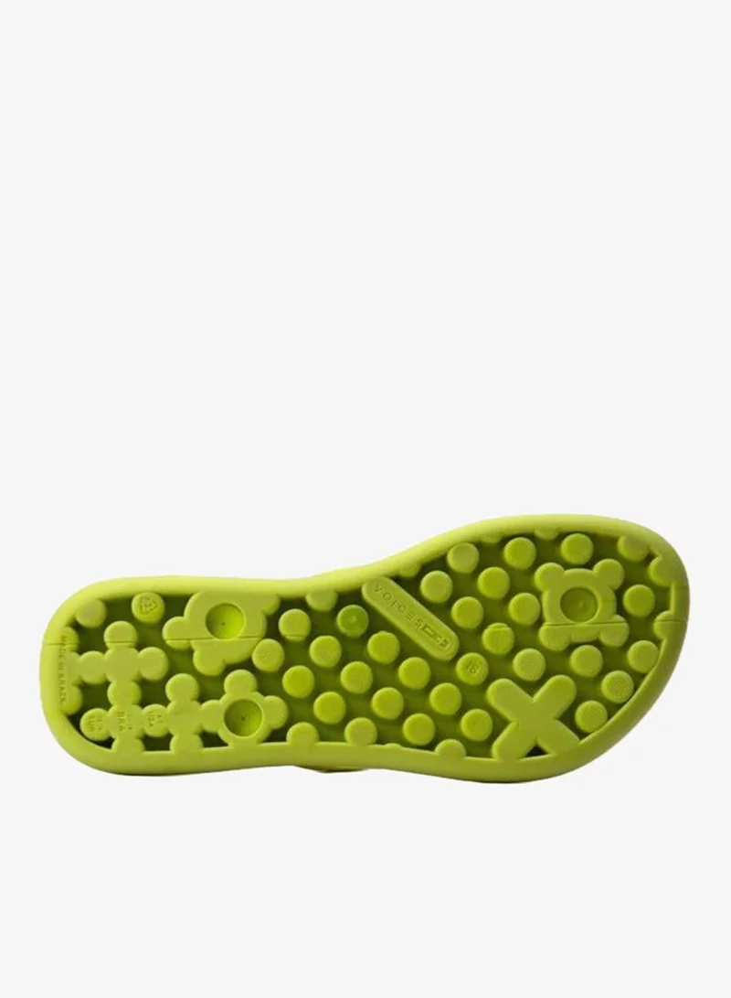Voices Lime-Lime-Gold Boat Women'S Flip Flops With Matching Brand Design Strap - Yellow for Women | Best Price UAE