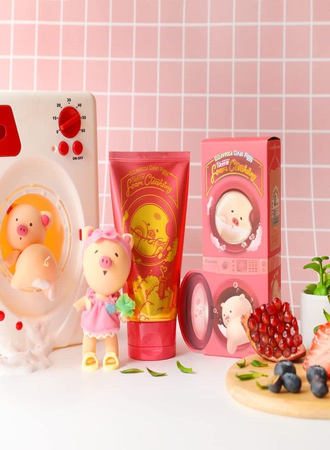 Elizavecca Clean Piggy Pink Energy Foam Cleansing 120ml/4.06 - Wash Off Face Wash/Wash off/Facial Cleanser for Oily Skin/Daily Face Wash review/Removes Make-Up - Image 3