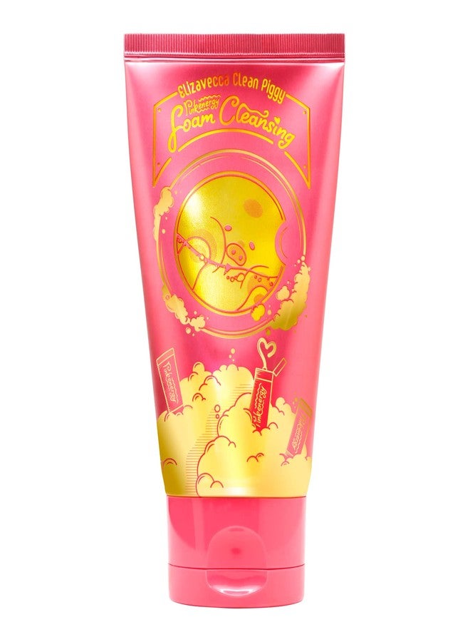 Elizavecca Clean Piggy Pink Energy Foam Cleansing 120ml/4.06 - Wash Off Face Wash/Wash off/Facial Cleanser for Oily Skin/Daily Face Wash review/Removes Make-Up - Image 1