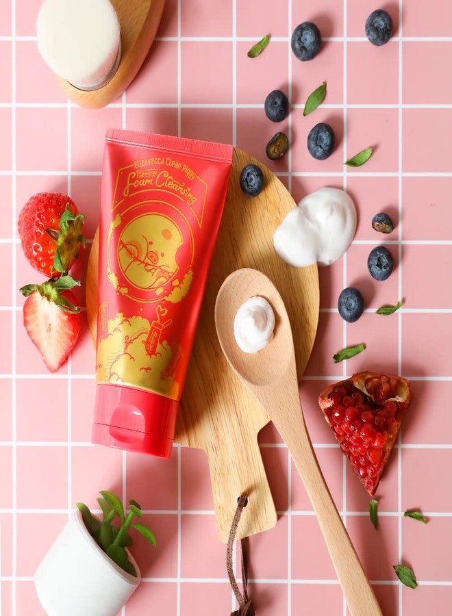 Elizavecca Clean Piggy Pink Energy Foam Cleansing 120ml/4.06 - Wash Off Face Wash/Wash off/Facial Cleanser for Oily Skin/Daily Face Wash review/Removes Make-Up - Image 4