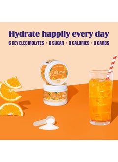 Ultima Replenisher Hydration Electrolyte Powder- 30 Servings- Keto & Sugar Free- Feel Replenished, Revitalized- Naturally Sweetened- Non- Gmo & Vegan Electrolyte Drink Mix- Orange  - Image 2