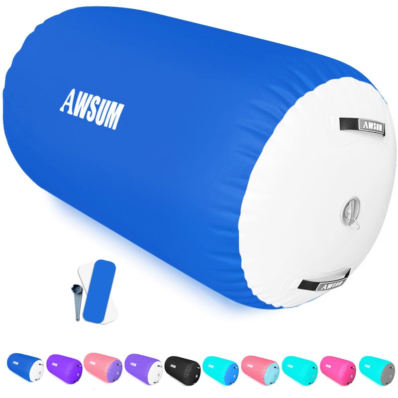 AWSUM 1 PCS Gymnastics Barrel Air Roller Inflatable Tumbling Mat Back Handspring Trainer for Octagon Mat Gym Gymnastics Equipmentï¼ŒNo Electric Pump - Image 1
