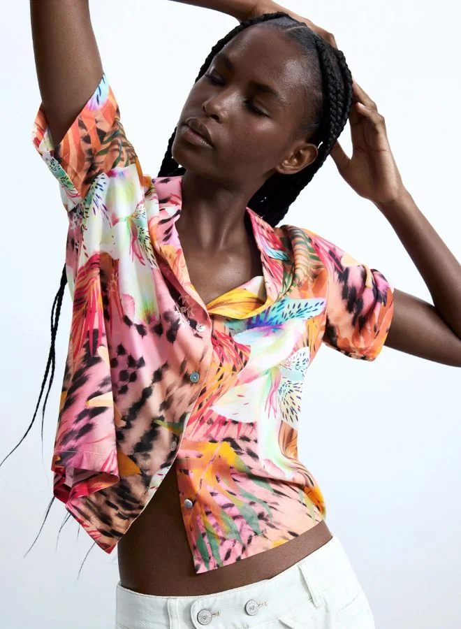 DESIGUAL Short-sleeve tropical shirt