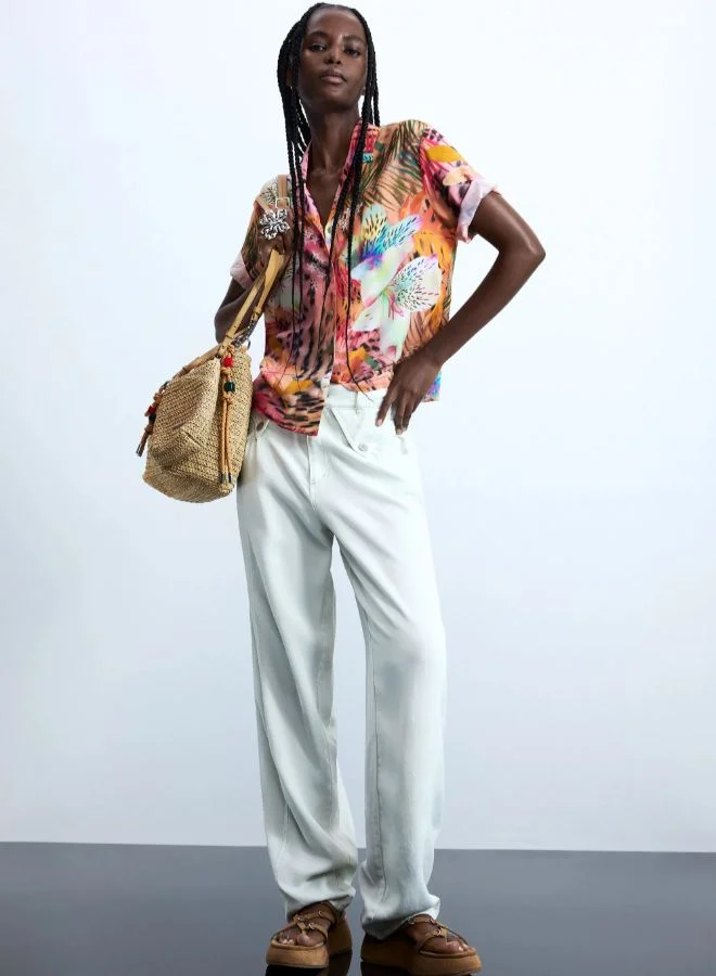 DESIGUAL Short-sleeve tropical shirt