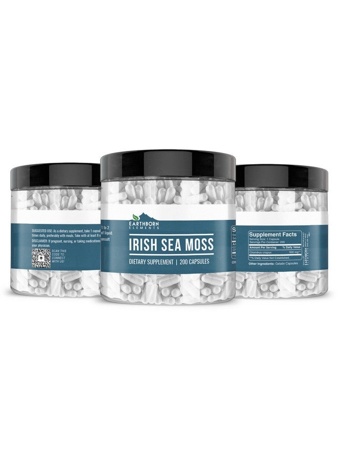 earthborn elements طحالب البحر الأيرلندية 200 كبسولة نقية وغير مخففة بدون إضافات - Image 4