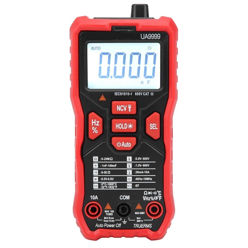Digital Multimeter Voltage Tester, AC DC, Capacitance Resistance 12 Volt Power Tester - Large Backlit Display, Overload Protection, Ideal for Electronics and - Image 4