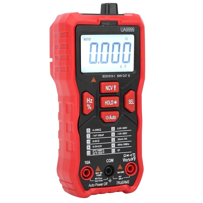Digital Multimeter Voltage Tester, AC DC, Capacitance Resistance 12 Volt Power Tester - Large Backlit Display, Overload Protection, Ideal for Electronics and - Image 2