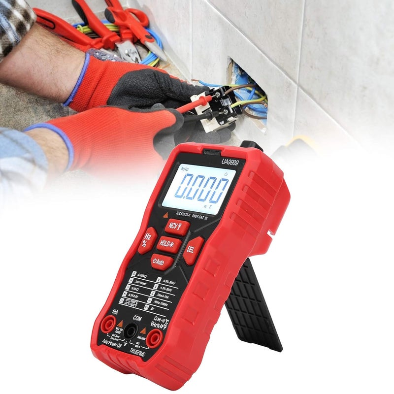 Digital Multimeter Voltage Tester, AC DC, Capacitance Resistance 12 Volt Power Tester - Large Backlit Display, Overload Protection, Ideal for Electronics and - Image 3