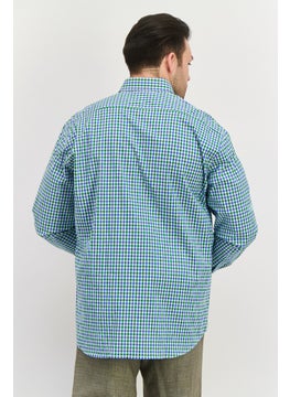 Men Regular Fit Gingham Long Sleeve Casual Shirt, Green - pzsku/Z428BED195FAD1F1502AEZ/45/_/1737642109/1aad951d-1ddd-41c7-bede-bf5400449f88