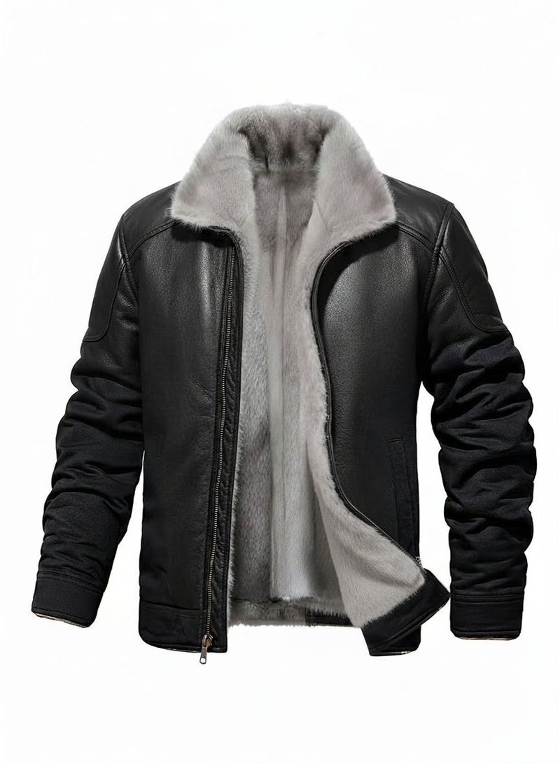 New Style Men Jackets Autumn and Winter Warm and Windproof Outwear Black  - Elegant Winter Style - Image 1