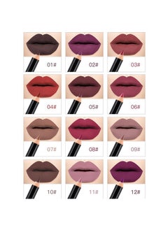 Semme Lip Liner 12Pcs/Set Waterproof Longlasting Lip Liner Pencil Lipliner Pen Makeup Cosmetic  - Image 3