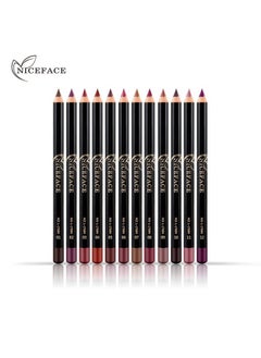 Semme Lip Liner 12Pcs/Set Waterproof Longlasting Lip Liner Pencil Lipliner Pen Makeup Cosmetic  - Image 2
